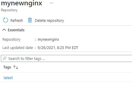 Repo on Azure Container Registry