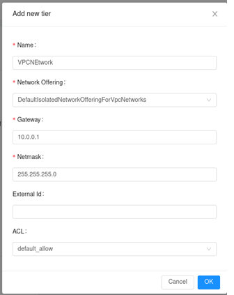 Figure 2, VPC Network Config